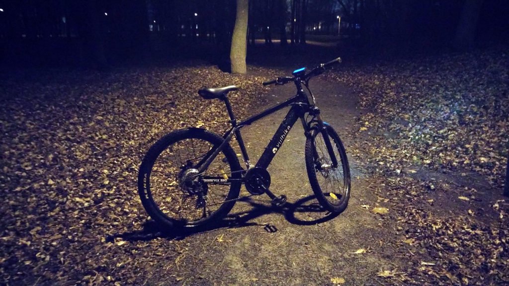 un yulbike dans la nuit